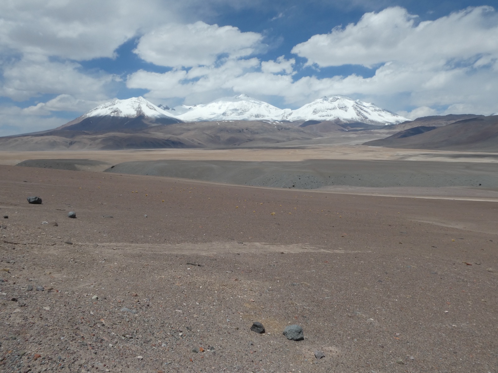 Macizo Nevado Tres Cruces sobre el paisaje altoandino de la Región de Atacama