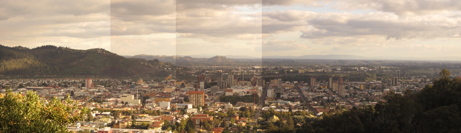 Vista panorámica de Temuco desde el Monumento Natural Cerro Ñielol