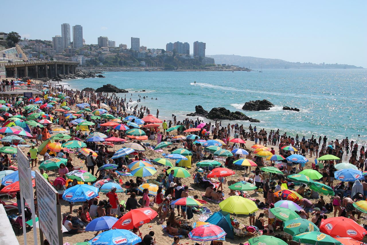 Costa y playas de Viña del Mar en Chile